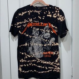 Metallica bleached graphic tee/band tee